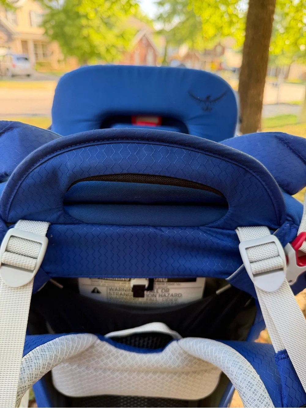 OSPREY Blue Child Carrier Backpack with Black Carry Poco Bag